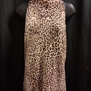 Vertigo Paris Animal Print Turtleneck Top